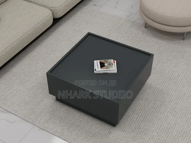 Modern Matte Charcoal Center Table - 1