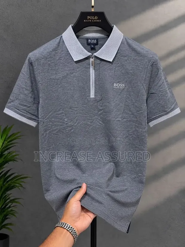 Boss Men's Zip-Collar Polo T-Shirt - 1