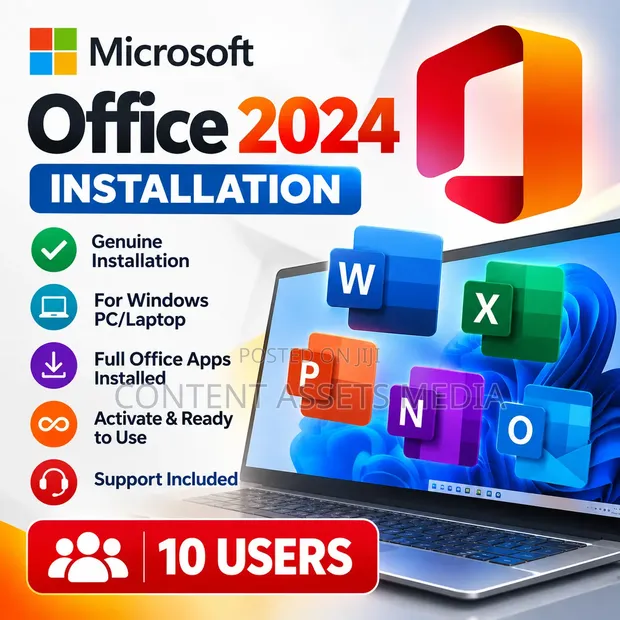 Microsoft Office 2024 Installation (Up to 10 Users) - 1