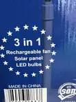 Duravolt 18-Inch 3-in-1 Solar Rechargeable Fan - 4