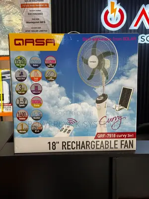 QASA Curvy 18-Inch 3-in-1 Rechargeable Fan