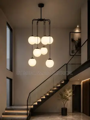 Modern Gold Globe Glass Chandelier Pendant Light