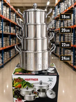 8-Piece Aluminum Pot Set - Silver