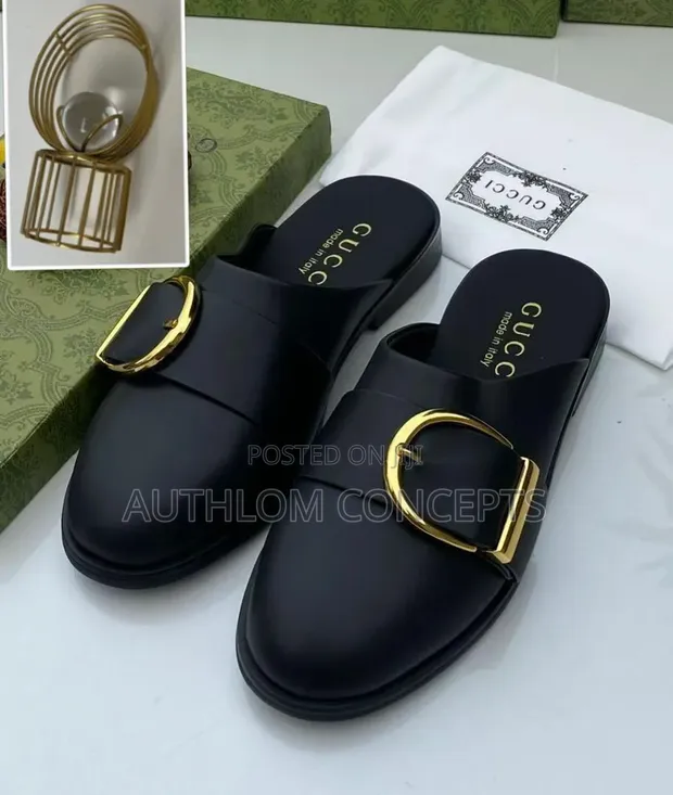 Luxury Men's Leather Half Shoes - 1