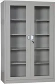 Boss Office Products Full Glass File Cabinet - 5 Shelves - 1