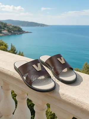 Handmade Leather Slides - Men's Size 44
