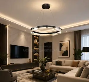 Sashin Zane na Modern Ring LED Pendant Light don Falo