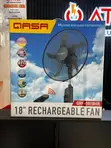 QASA 18-Inch Rechargeable Solar Fan - 1