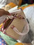 Elegant Pink & Cream Ladies Handbag - 3
