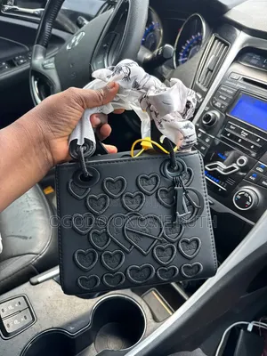 Genuine Leather Handbag - Black