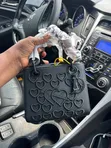 Genuine Leather Handbag - Black - 2