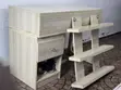 Custom Wooden Study Desk with 3-Layer Shelf - 2