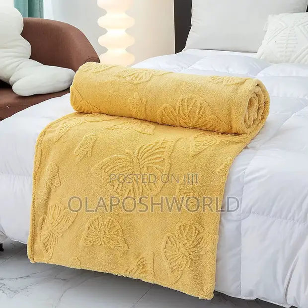 Soft Cashmere Throw Blanket - Yellow - 1