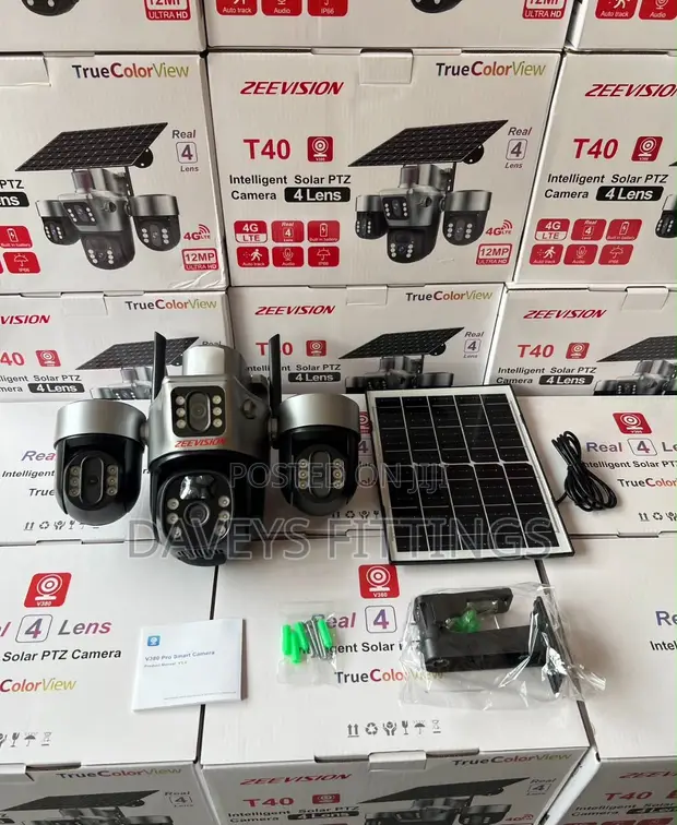 ZEEVISION T40 Solar PTZ 4-Lens 12MP Ultra HD Kamera - 1