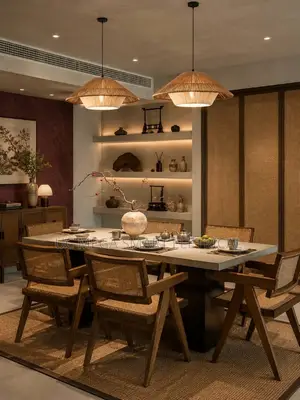 Wabi Sabi Rattan Pendant Light