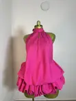 Chiffon Bubble Gown - Hot Pink - 2