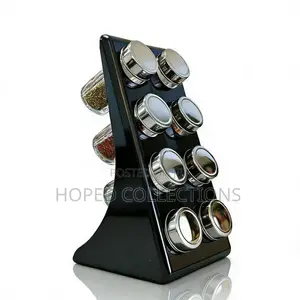 Spice Rack Mai Girma 8 tare da Jarkunan Gilashi