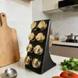 Spice Rack Mai Girma 8 tare da Jarkunan Gilashi - 3