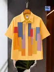 Men's Modern Geometric Shirt - 4