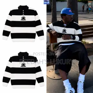 Men's Varsity Long-Sleeve Polo Shirt