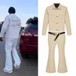 Men's Gothic Star-Studded Flare Set - 1