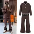 Men's Gothic Star-Studded Flare Set - 4