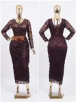 Paulina Beaded Lace Blouse and Iro Skirt Set - 1