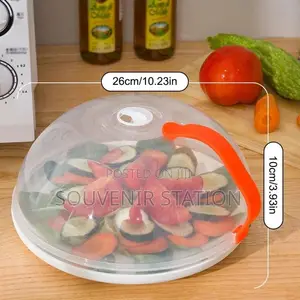 Large Microwave Food Cover with Handle & Vents