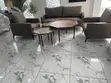 Home Interiors Leather Settee Chairs with 3 Center Tables - 2