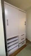 Clean White Sliding Wardrobe for Sale - 1
