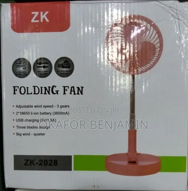 High Quality Rechargeable Foldable Fan - 1