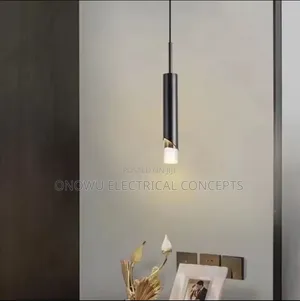 ASANZUO Brass & Black Tube LED Pendant Haske