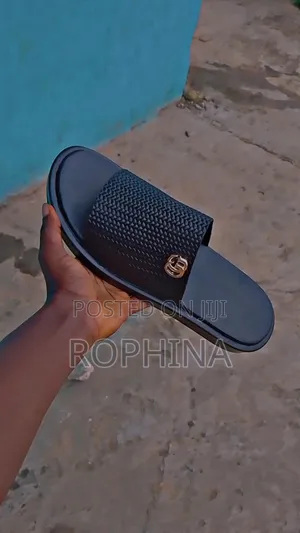 Quality Handmade Hermes Slides - Black Leather