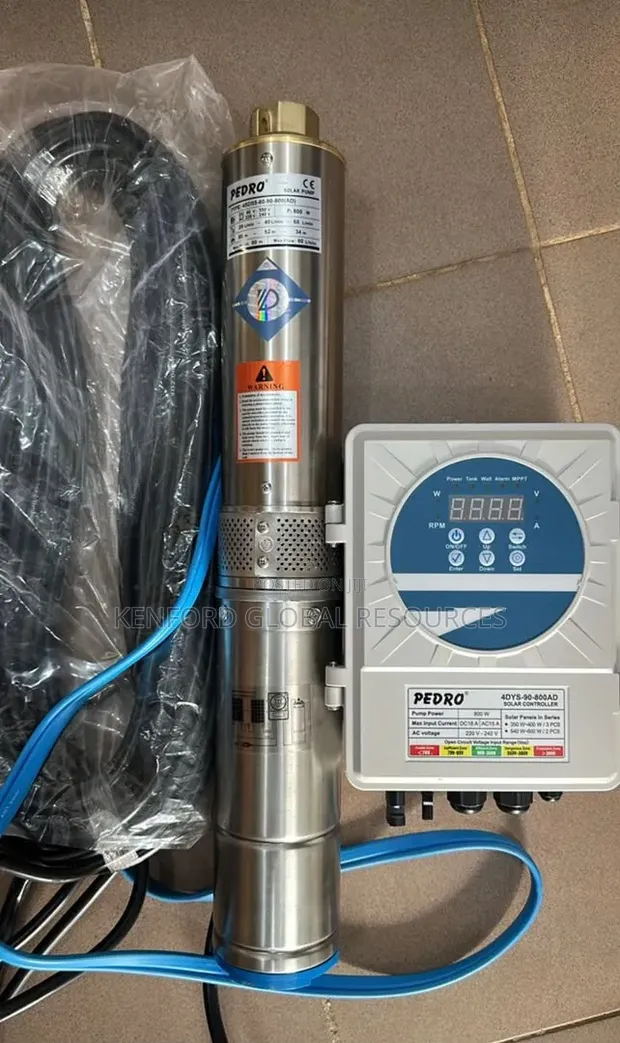 Complete Solar Submersible Pump AC/DC with Panels & Cables - 1