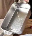 2pcs Stainless Steel Multifunctional Food Pan with Shatterproof Lid - 3
