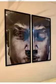 Premium Two-Panel Framed Wall Art - Michelangelo's David - 1