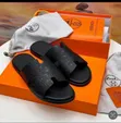 Hermes Slide Sandals - White/Black - 3