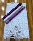 Classy White Lace Fabric - Celebrity Standard - 2
