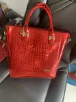 Croc Women's Black Leather Handbag - 4