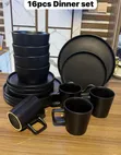 16-Piece Dinner Set - Black & White - 2