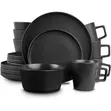 16-Piece Dinner Set - Black & White - 3