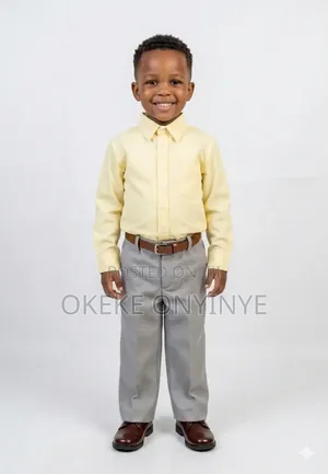 Full Collar Long Sleeve Yellow Shirt (2-4 Years)