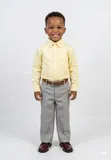 Full Collar Long Sleeve Yellow Shirt (2-4 Years) - 1