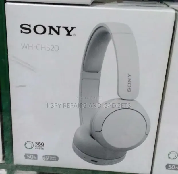 Sony WH-CH520 Wireless Bluetooth Headphones (White) - 1