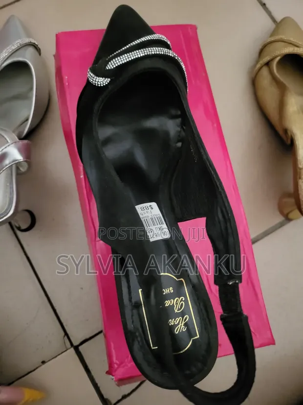 Honey Beauty Black Cover Heels - Size 41 - 1