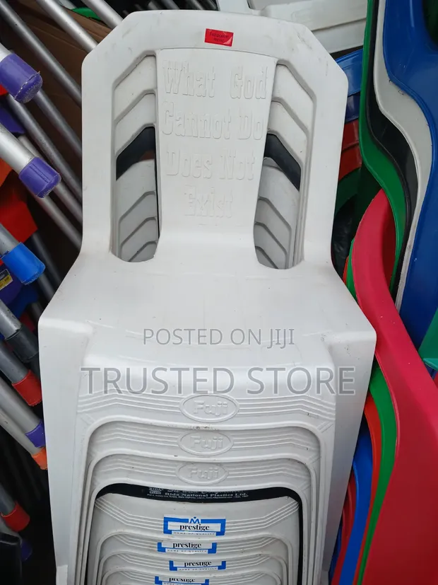 Plastic Chair - White, Brand New - 1