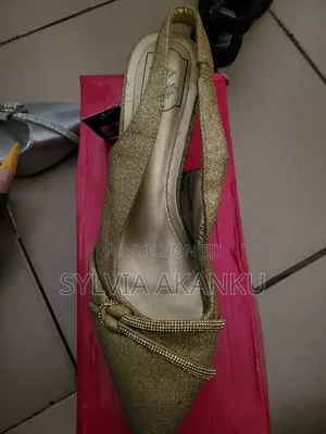 Honey Beauty Gold Cover Heels - Size 40