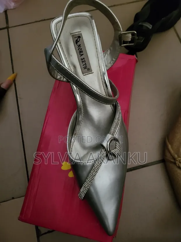 Mata Half Cover Heels - Silver - 1