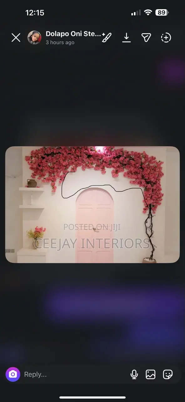 Chery Blossom Artificial Grass & Plants - 1