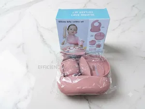 8-Piece Silicone Baby Feeding Set - Bib, Bowl, Plate, Cup, Utensils